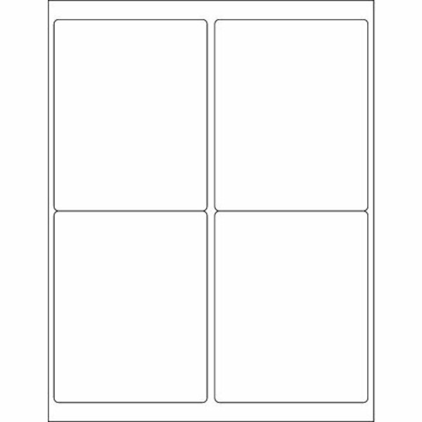 Bsc Preferred 4 x 5'' White Rectangle Laser Labels - Master Case, 400PK S-17381